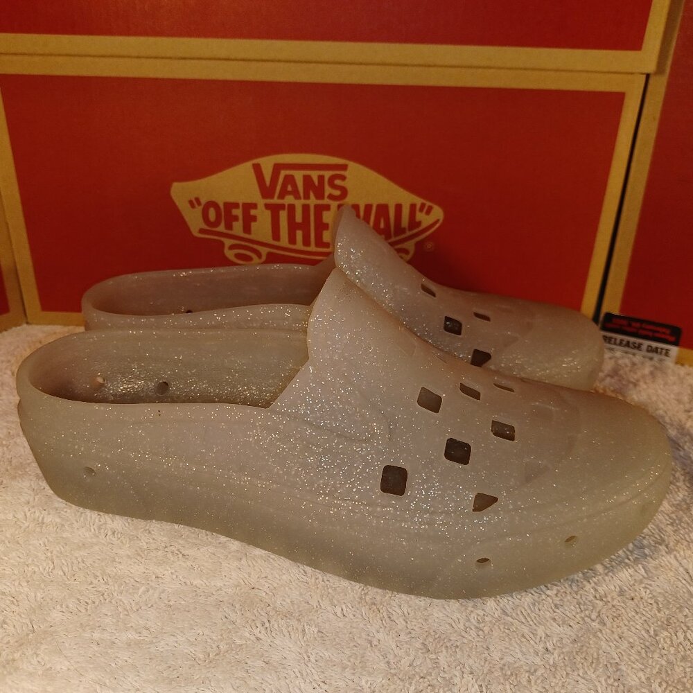 Vans  Unisex Mule T Slip On (Glitter Gray) VN0005V8GF - Picture 5 of 12